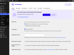Page screenshot: Job Manager &rarr; Settings