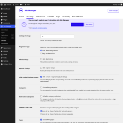 Page screenshot: Job Manager &rarr; Settings &rarr; Job Listings