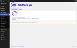 Page screenshot: Job Manager &rarr; Marketplace &rarr; 
								Licenses							