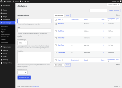 Page screenshot: Job Manager &rarr; Types
