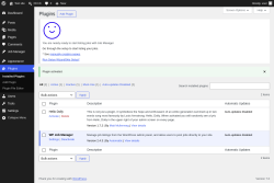 Page screenshot: Plugins &lsaquo; Test site &mdash; WordPress