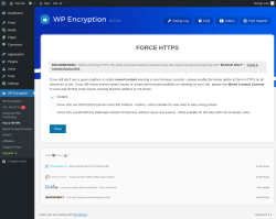 Page screenshot: WP Encryption &rarr; Force HTTPS