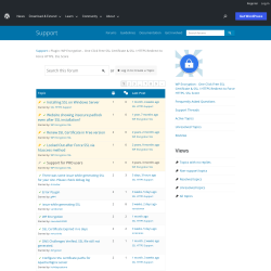 Page screenshot: WP Encryption &rarr; Support Forum