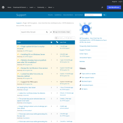 Page screenshot: WP Encryption &rarr; Support Forum