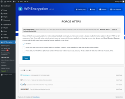 Page screenshot: WP Encryption &rarr; Force HTTPS