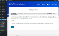 Page screenshot: WP Encryption &rarr; Force HTTPS
