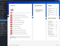Page screenshot: WP Encryption &rarr; SSL Health and Headers 