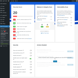 Page screenshot: WP Encryption → Advanced Security and Scanner