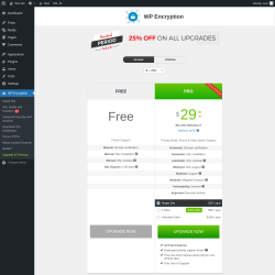 Page screenshot: WP Encryption → Upgrade  ➤