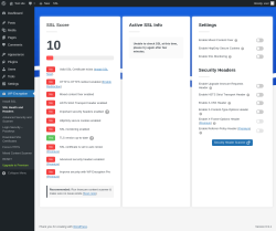 Page screenshot: WP Encryption &rarr; SSL Health and Headers 