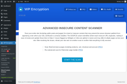 Page screenshot: WP Encryption &rarr; Mixed Content Scanner