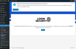 Page screenshot: WP Encryption → Login Security – Passkeys