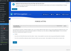 Page screenshot: WP Encryption &rarr; Force HTTPS