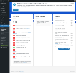 Page screenshot: WP Encryption &rarr; SSL Health and Headers 