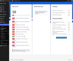 Page screenshot: WP Encryption &rarr; SSL Health and Headers 