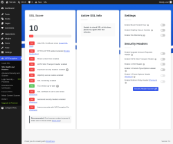 Page screenshot: WP Encryption &rarr; SSL Health and Headers 