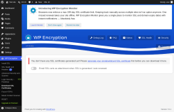 Page screenshot: WP Encryption &rarr; Download SSL Certificates