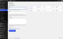 Page screenshot: Listings &rarr; Features