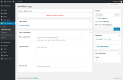 Page screenshot: Logo Showcase → Add New Logo