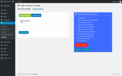Page screenshot: Logo Showcase → Settings