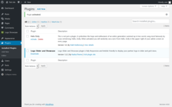 Page screenshot: Plugins ‹ Test site — WordPress