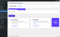 Page screenshot: Logo Showcase → Settings