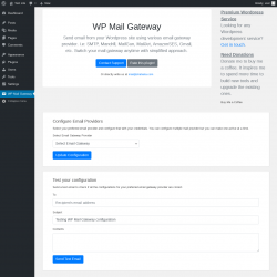 Page screenshot: WP Mail Gateway