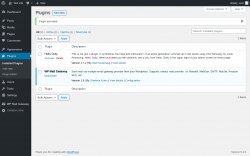 Page screenshot: Plugins &lsaquo; Test site &mdash; WordPress
