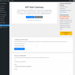Page screenshot: WP Mail Gateway