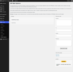 Page screenshot: Settings &rarr; WP Mail Options