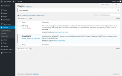 Page screenshot: Plugins &lsaquo; Test site &mdash; WordPress