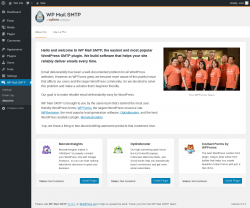 Page screenshot: WP Mail SMTP &rarr; About Us