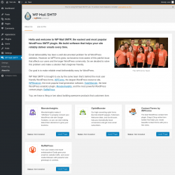 Page screenshot: WP Mail SMTP &rarr; About Us