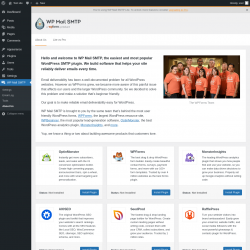 Page screenshot: WP Mail SMTP &rarr; About Us
