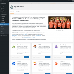 Page screenshot: WP Mail SMTP &rarr; About Us