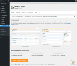 Page screenshot: WP Mail SMTP &rarr; Email Log