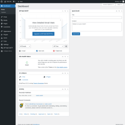 Page screenshot: Dashboard &lsaquo; Test site &mdash; WordPress