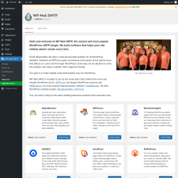 Page screenshot: WP Mail SMTP &rarr; About Us