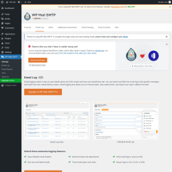 Page screenshot: WP Mail SMTP &rarr; Email Log