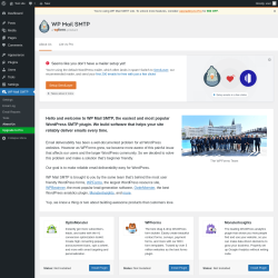Page screenshot: WP Mail SMTP &rarr; About Us