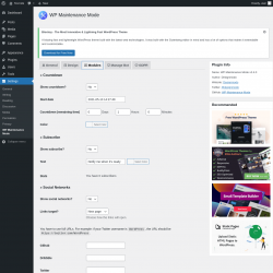 Page screenshot: Settings &rarr; WP Maintenance Mode &rarr; 
					
						
					

					Modules				