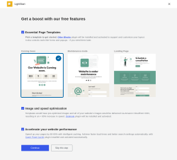 Page screenshot: LightStart &lsaquo; Test site &mdash; WordPress