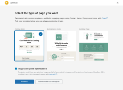 Page screenshot: LightStart &lsaquo; Test site &mdash; WordPress