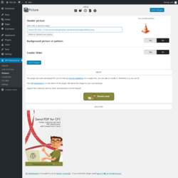 Page screenshot: WP Maintenance → Pictures