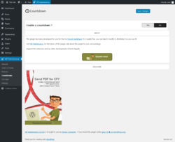 Page screenshot: WP Maintenance → CountDown