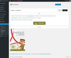 Page screenshot: WP Maintenance → CountDown