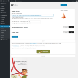 Page screenshot: WP Maintenance → Pictures