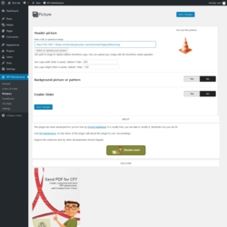 Page screenshot: WP Maintenance &rarr; Pictures