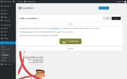 Page screenshot: WP Maintenance &rarr; CountDown