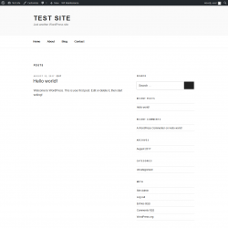 Page screenshot: Test site – Just another WordPress site